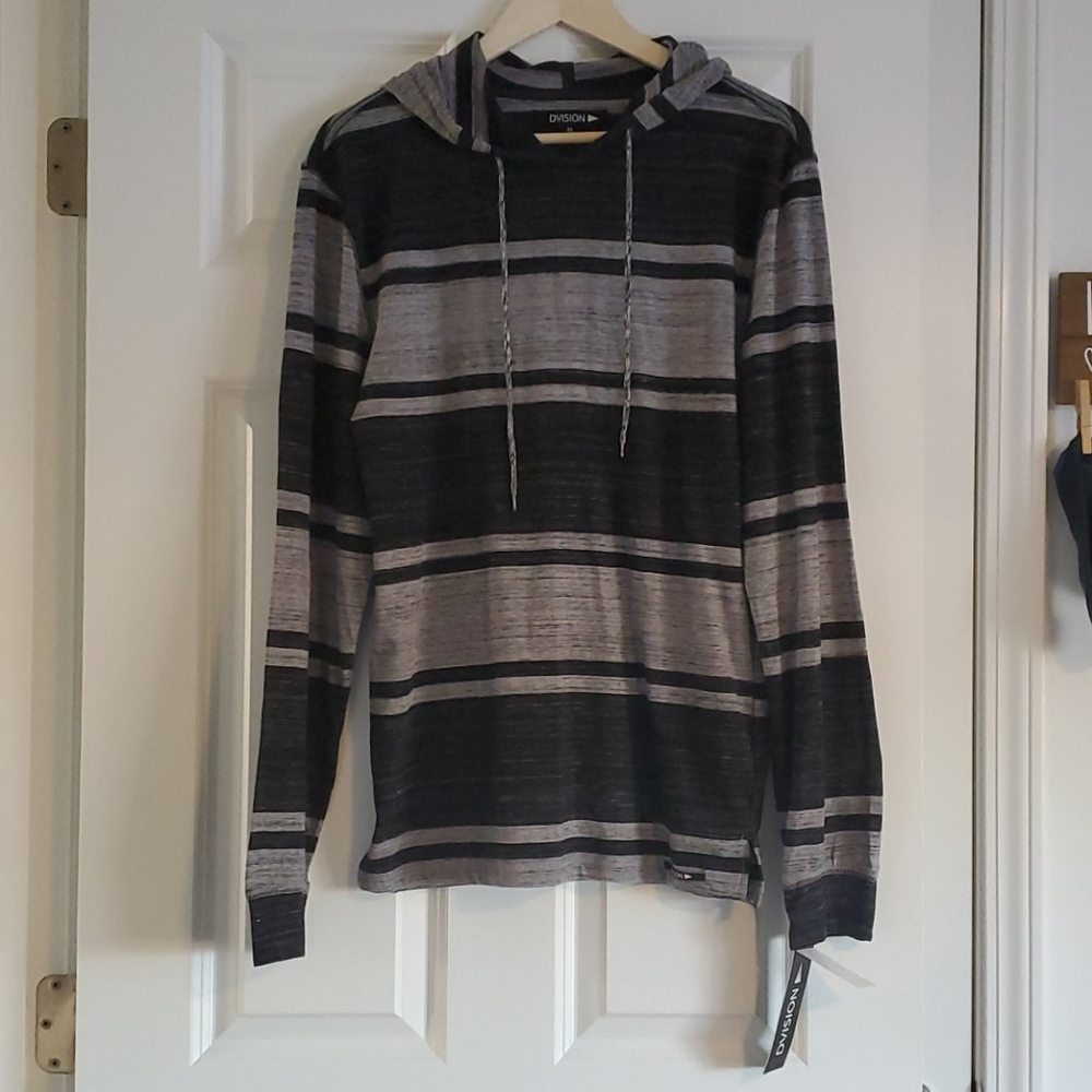 NWT Striped Hooded Tee